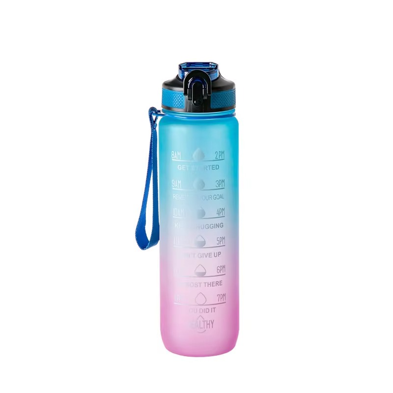 Motivational Sport Water Bottle, Leakproof Drinking Bottles, Outdoor Travel, Hiking, Cycling, 750 ml, 1000ml