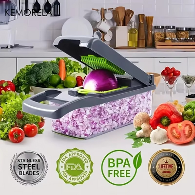 16 in 1 Multifunctional Vegetable Chopper Slicer Shredder with Basket Fruit Slicer Potato Shredder Carrot Grind Home Gadgets